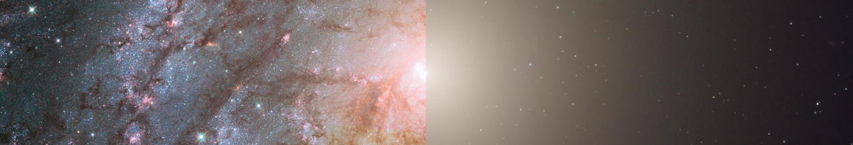 Two galaxies: M83 and M87. Credit: NASA/ESA/Hubble Heritage Team (StScI/AURA)